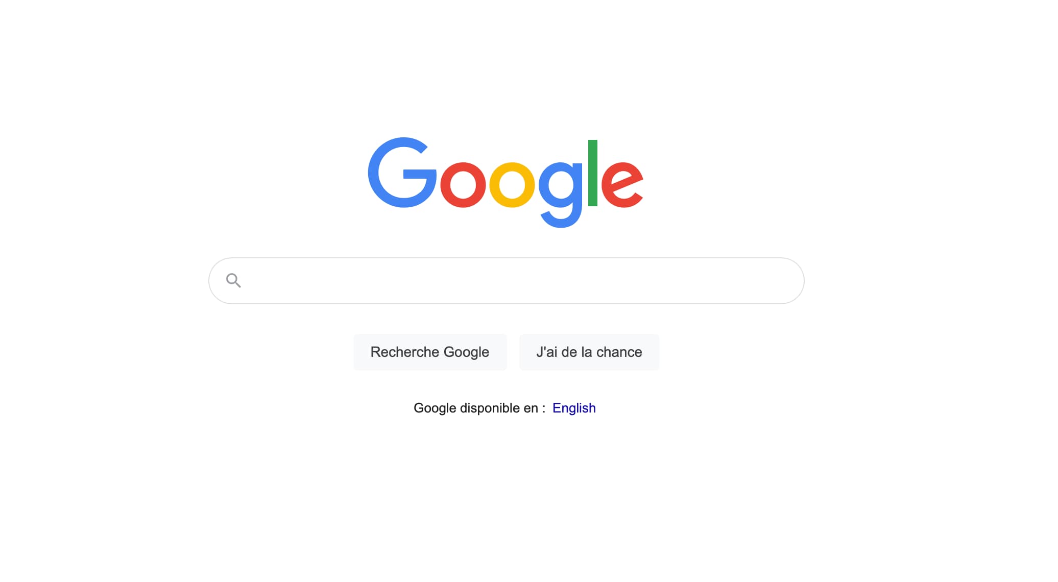 Page recherche Google