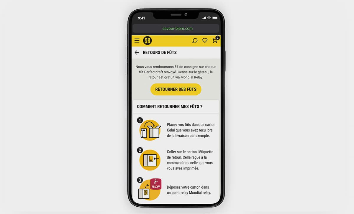 Smartphone site saveur bière