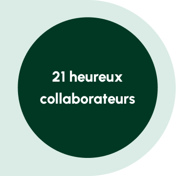 21 collaborateurs heureux